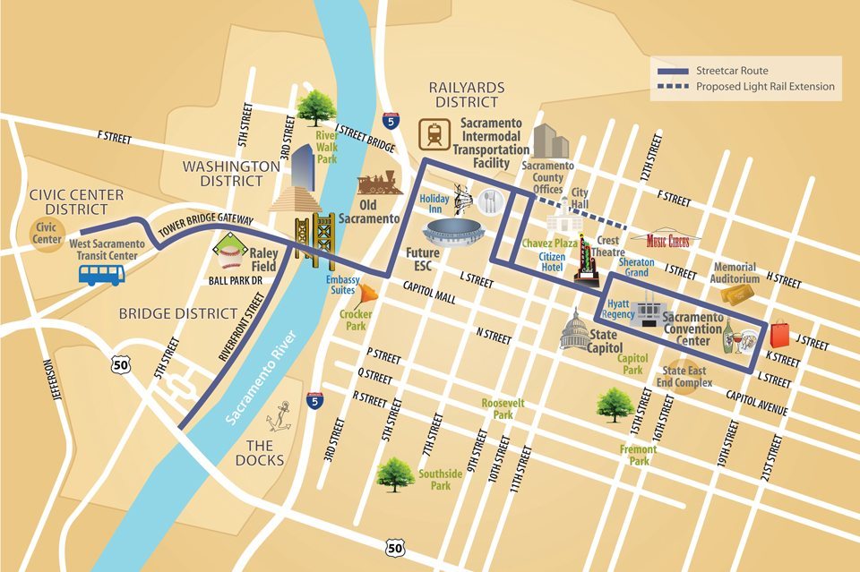 Proposed streetcar route