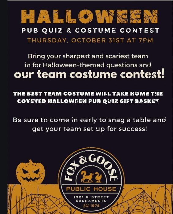 Halloween Pub Quiz and Costume Contest Downtown Sacramento Partnership